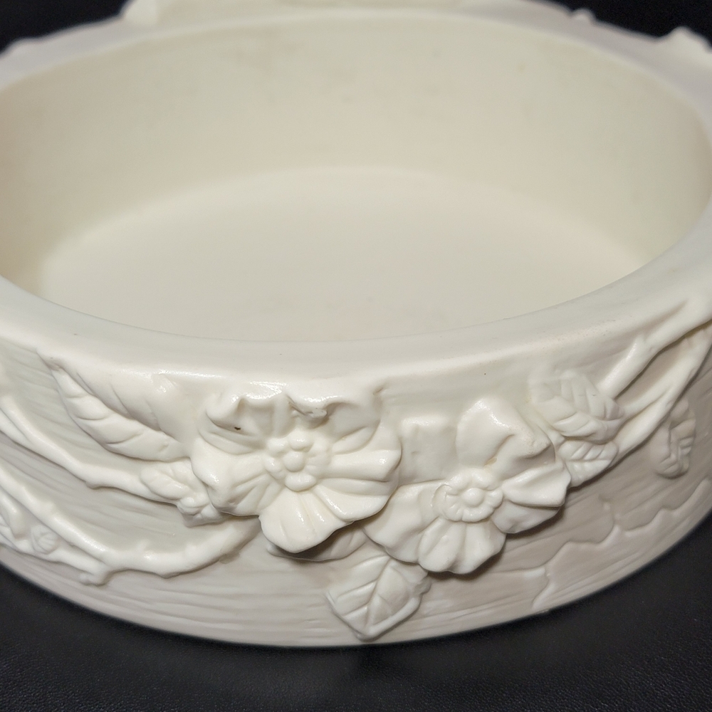 Vtg PartyLite Ivory Angel Spring Song Fairy Dragonfly Candle Holder Trinket Bowl - Picture 9 of 16